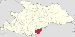 Localizare în cadrul județului