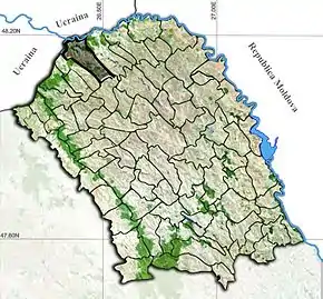 Amplasarea în cadrul județului