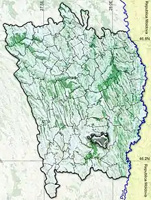 Amplasarea în cadrul județului