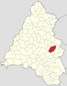 Localizare în cadrul județului