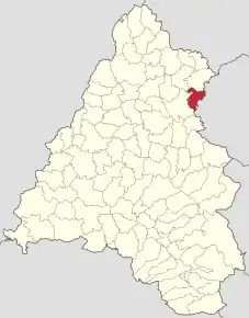 Localizare în cadrul județului