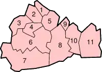 Poziția localității Surrey