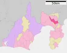 Poziția localității Susono
