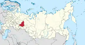 Poziția localității Regiunea Sverdlovsk