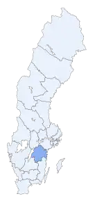 Poziția regiunii Östergötlands län