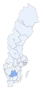 Poziția regiunii Jönköpings län