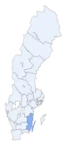 Poziția regiunii Kalmar län