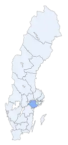 Poziția regiunii Södermanlands län