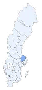 Poziția regiunii Uppsala län