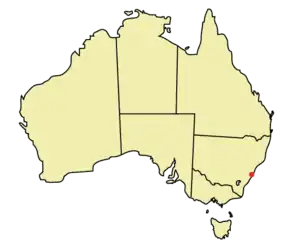 Poziția localității Sydney