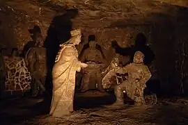 Statuia sfintei Kinga din mina de sare Wieliczka