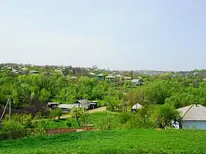 Panoramă parțială a localității.