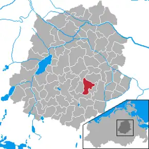 Poziția  Tützpatz pe harta districtului Demmin