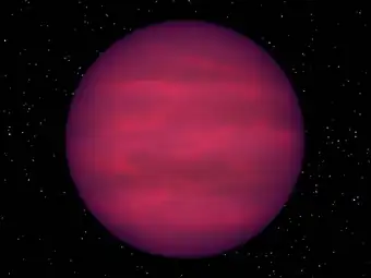 Viziune artistică despre o pitică cenușie de clasă spectrală T