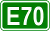 European route E70 shield