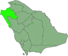 Poziția localității Provincia Tabuk