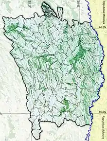 Amplasarea în cadrul județului