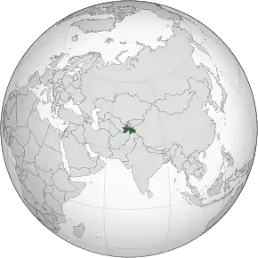 Localizarea Tadjikistanului