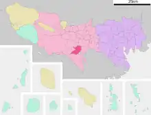 Poziția localității Tama