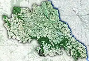 Amplasarea în cadrul județului