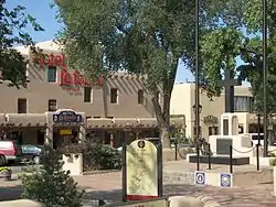 Taos Plaza and the Hotel La Fonda, within the Taos Downtown Historic District