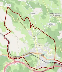 Poziția localității Tarare