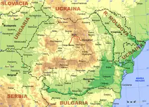 Hartă cu Calea ferată Târgu Mureș–Deda–Gheorgheni