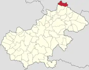 Localizare în cadrul județului