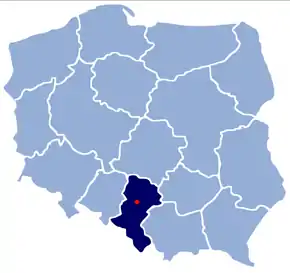 Poziția localității Tarnowskie Góry