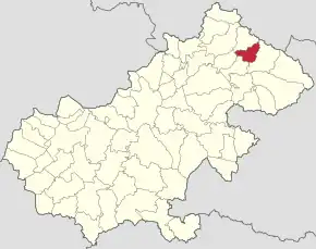 Localizare în cadrul județului