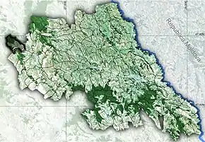 Amplasarea în cadrul județului