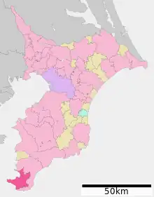 Poziția localității Tateyama