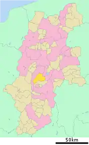 Poziția localității Tatsuno