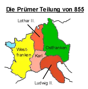 Divizarea Franciei de Mijloc în 855