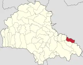 Localizare în cadrul județului