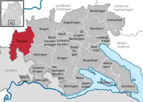 Poziția localității Tengen