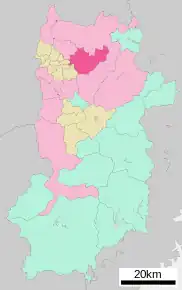 Poziția localității Tenri