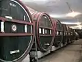 Butoaie cu vin în pivniţele „Marienfeld”