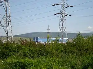 Vedere asupra unității 2x210 MW, parțial demolată