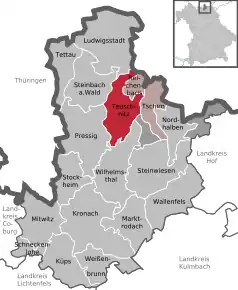 Poziția localității Teuschnitz