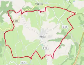 Poziția localității Thégra