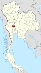 Poziția localității Chainat