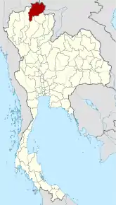 Poziția localității Chiang Rai