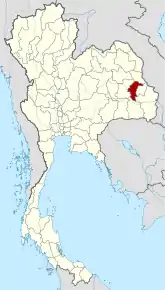 Poziția localității Yasothon