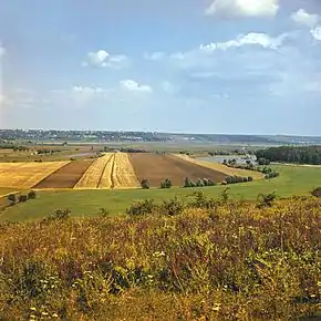 Împrejurimile satului într-o imagine din 1980