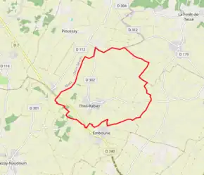 Poziția localității Theil-Rabier