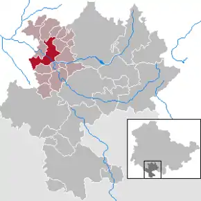 Poziția localității Themar