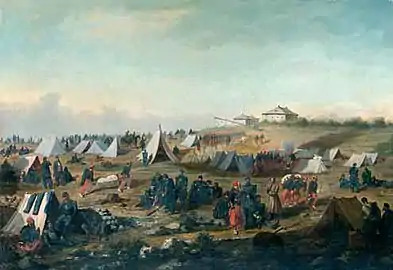 Theodor Aman - Vânători și zuavi în fața Sevastopolului