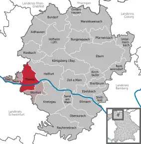 Poziția localității Theres