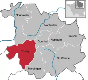 Poziția localității Tholey